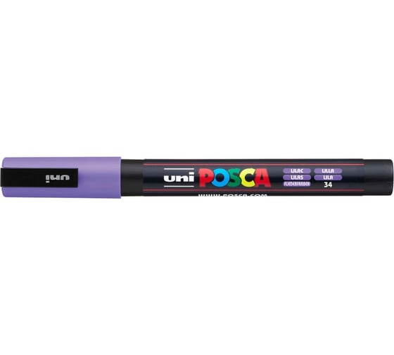 Художественный акриловый маркер UNI POSCA PC-3M, сиреневый, 0.9 - 1.3 мм 149560 1