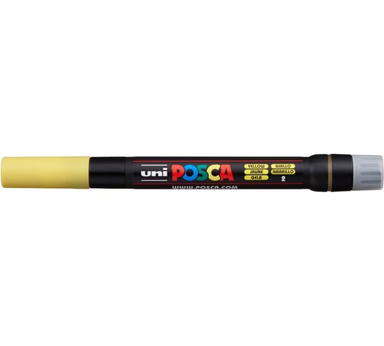 Художественный акриловый маркер UNI POSCA PCF-350, жёлтый, кисть 149680