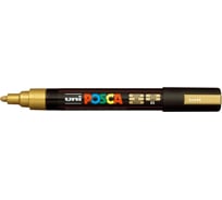 Художественный акриловый маркер UNI POSCA PC-5M, золотой, 1.8 - 2.5 мм 149470