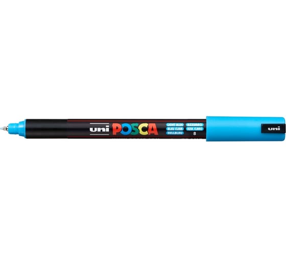Художественный акриловый маркер UNI POSCA PC-1MR, голубой, 0.7 мм, игольчатый наконечник 149664 1