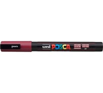 Художественный акриловый маркер UNI POSCA PC-3M, красное вино, 0.9 - 1.3 мм 149566