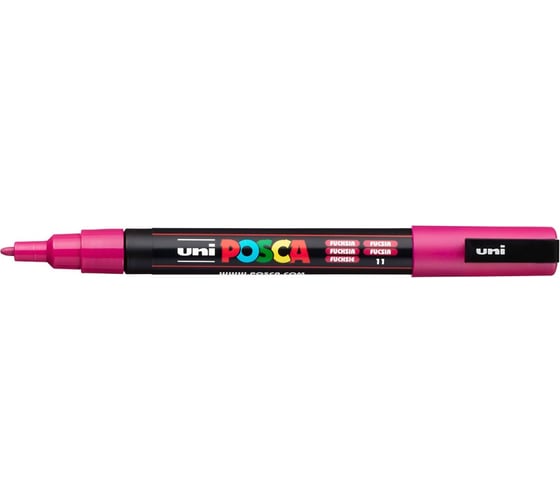 Художественный акриловый маркер UNI POSCA PC-3M, фуксия, 0.9 - 1.3 мм, пулевидный наконечник 149573