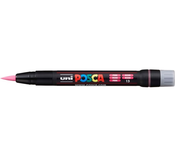 Художественный акриловый маркер UNI POSCA PCF-350, розовый, кисть 149683