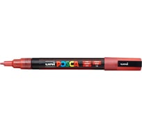 Художественный акриловый маркер UNI POSCA PC-3ML, красный с блёстками, 0.9 - 1.3 мм 149539