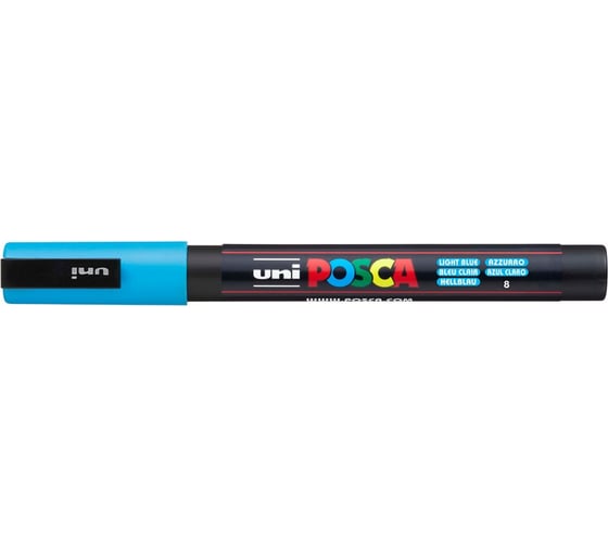 Художественный акриловый маркер UNI POSCA PC-3M, голубой, 0.9 - 1.3 мм 149546 1