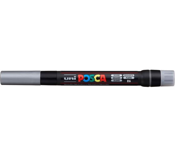 Художественный акриловый маркер UNI POSCA PCF-350, серебряный, кисть 149688