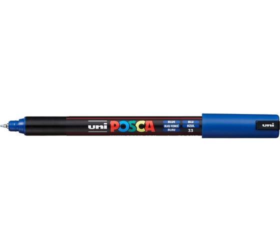Художественный акриловый маркер UNI POSCA PC-1MR, синий, 0.7 мм, игольчатый наконечник 149669