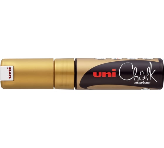 Художественный меловой маркер UNI Chalk PWE-8K, золотой, до 8.0 мм 149854