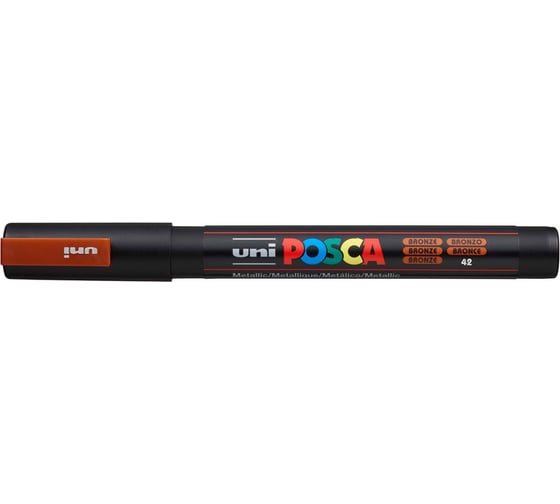 Художественный акриловый маркер UNI POSCA PC-3M, бронзовый, 0.9 - 1.3 мм 149568 1
