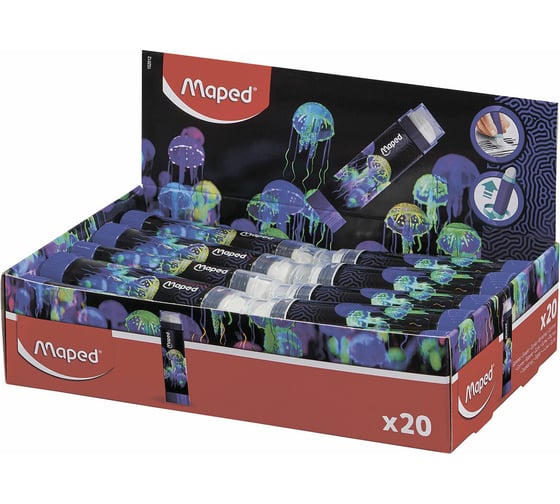 Выдвижной ластик ОФИСМАГ MAPED (Франция) Deepsea Paradise 88х26х21 мм, яркий цвет корпуса 152012 272973