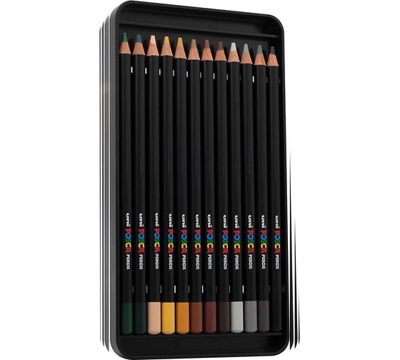 Цветные карандаши для художников UNI POSCA набор 36 цветов 163583