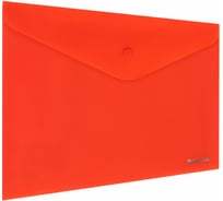Папка-конверт BRAUBERG SUPER с кнопкой, А4, матовая непрозрачная красная, прочная, 0,2 мм 272878