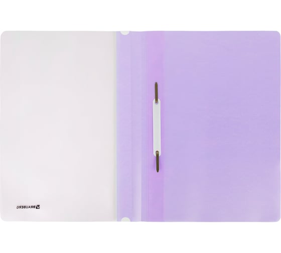 Скоросшиватель пластиковый BRAUBERG "Pastel" А4, 130/180 мкм, цвет лиловый 270456