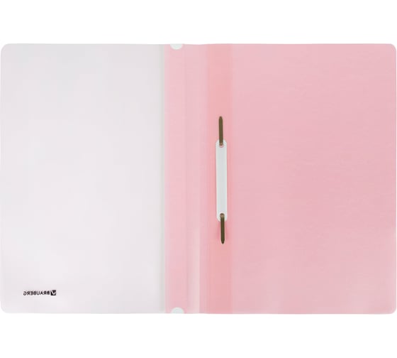 Скоросшиватель пластиковый BRAUBERG "Pastel" А4, 130/180 мкм, цвет персиковый 270457