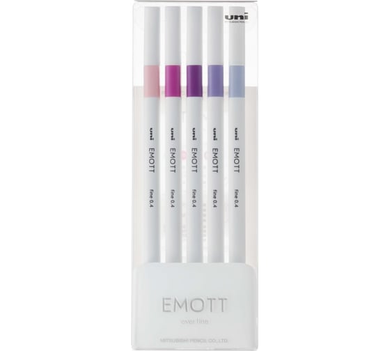 Набор цветных линеров UNI EMOTT №7, 5 шт в наборе 163510