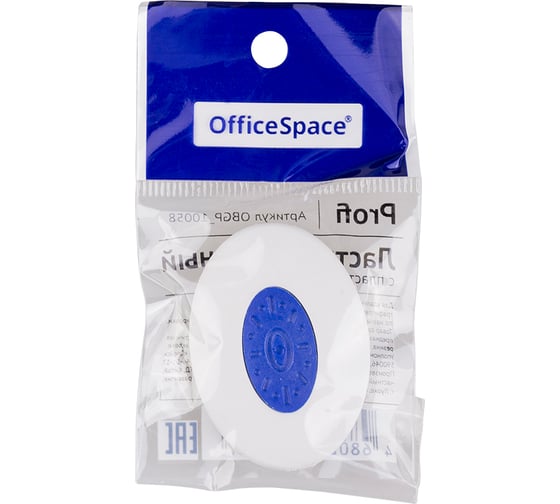 Овальный ластик OfficeSpace Profi термопластичная резина, пластиковый держатель OBGP_10058