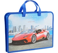Папка с ручками на молнии ArtSpace Sport car А4, пластик, 75 мм ПТ-14_4_29557