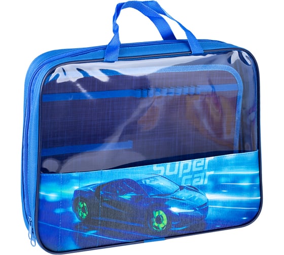 Папка с ручками на молнии ArtSpace Super car А4, полиэстер, 50 мм ПТР-111_29452 1