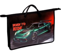 Папка с ручками на молнии ArtSpace Born to ride А4, пластик, 45 мм ПТ-15_29524