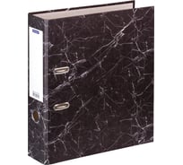 Папка-регистратор OfficeSpace 70 мм, мрамор, черная 153195