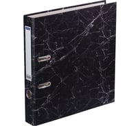 Папка-регистратор OfficeSpace 50 мм, мрамор, черная 153194