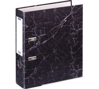 Папка-регистратор OfficeSpace 70 мм, мрамор, черная, нижний металлический кант 251893