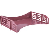 Горизонтальный лоток для бумаг Стамм Field Agra широкая загрузка, бордовый ЛТ843