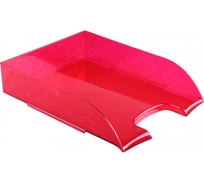 Горизонтальный лоток для бумаг Стамм Frost темно-красный, вишня ЛТ484