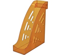 Вертикальный лоток для бумаг Стамм Торнадо тонированный, цвет манго ЛТ409