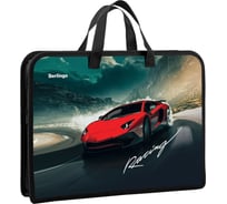 Папка с ручками BERLINGO Racer 1 отделение, А4, 340х245х40 мм, пластик, на молнии PTA44026
