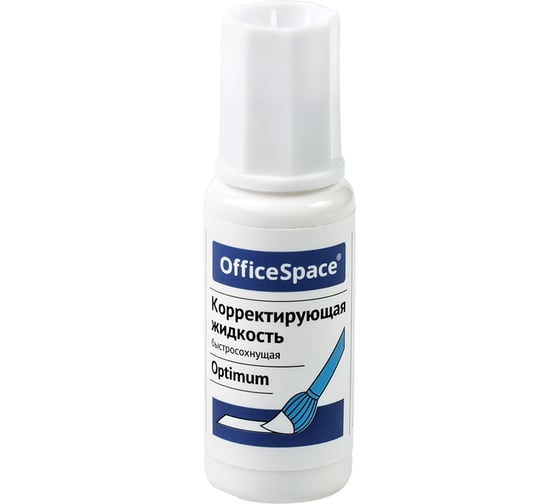 Корректирующая жидкость OfficeSpace Optimum 15 мл, на химической основе, с кистью Cvr_24776
