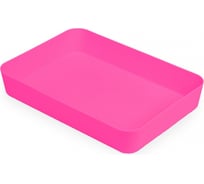 Лоток для канцелярских принадлежностей Стамм 18,5х26,5х4,5 см, розовый Neon ЛТ499