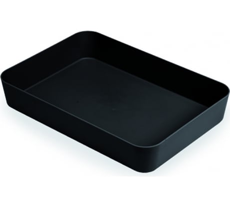 Лоток для канцелярских принадлежностей Стамм 18,5х26,5х4,5 см, черный ЛТ491