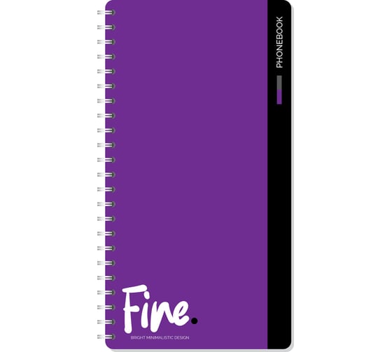 Телефонная книга OfficeSpace Моноколор Fine color А5, 80 листов, на гребне с высечкой Тк80г_25349 1