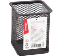 Подставка-стакан BERLINGO Steel&Style металлическая, квадратная, черная BMs_41112