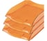 Горизонтальный лоток для бумаг OfficeSpace Colorful тонированный оранжевый HT_33848 6