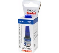 Краска штемпельная ОФИСМАГ TRODAT IDEAL 7014 синяя, 24 мл, на водно-глицериновой основе, 206916, 238942