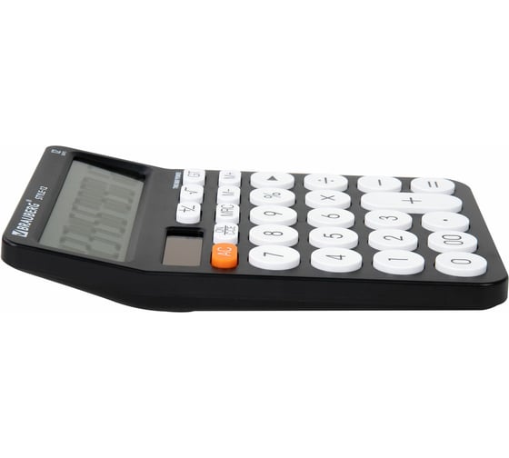 Калькулятор настольный BRAUBERG STYLE-12-BK 157х106 мм, 12 разрядов, двойное питание, черный 272965