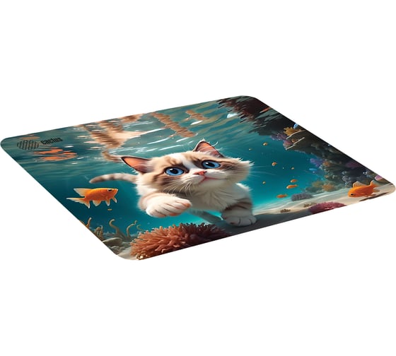 Коврик для мыши Cactus Fish Cat рисунок 300x250x3 мм CS-MPC-D15M 2064775