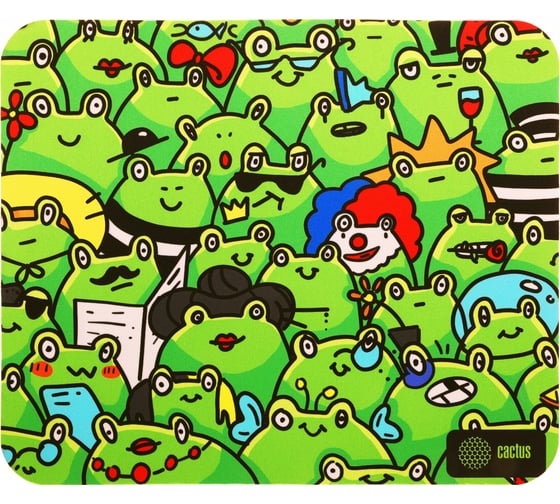 Коврик для мыши Cactus Frogs 300x250x3 мм CS-MPC-D09M 2064779 1