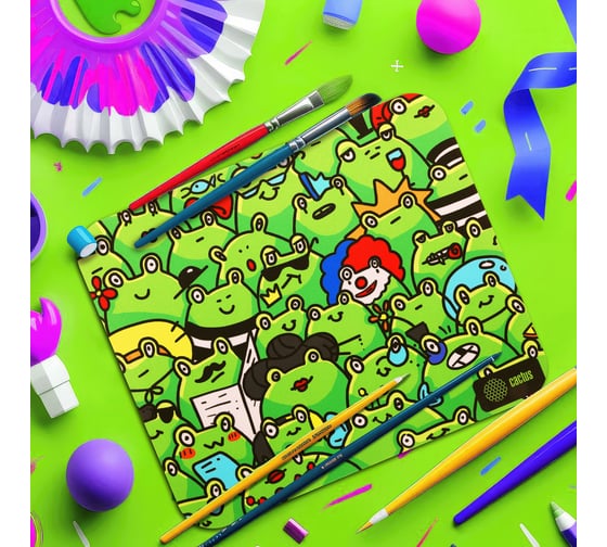 Коврик для мыши Cactus Frogs 300x250x3 мм CS-MPC-D09M 2064779