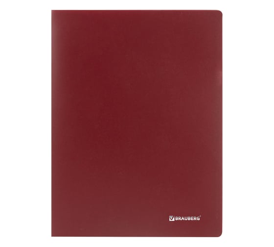 Папка BRAUBERG 30 вкладышей Office, красная, 0.5 мм 222630