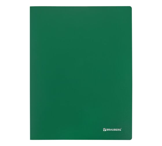 Папка BRAUBERG 30 вкладышей Office, зеленая, 0.5 мм 271326