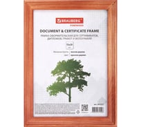 Рамка BRAUBERG 15x20 см, дерево, багет 18 мм, Pinewood, красное дерево, стекло, подставка 391217