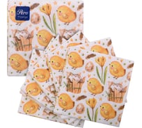 Салфетки бумажные МУЛЬТИДОМ Pero Prestige Цыплята, 33х33 см, 3-хслойные, 20 листов 629