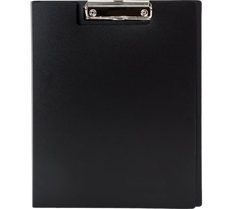 Папка-планшет Staff А4 (310x230 мм), с прижимом и крышкой, пластик, черная, 0,5 мм 229221