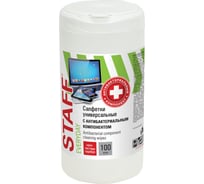 Антибактериальные универсальные салфетки Staff EVERYDAY 100 шт 513478