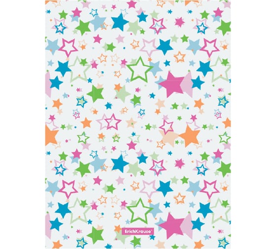 Папка ErichKrause с боковым зажимом, пластиковая Neon Stars, A4 (в пакете по 4 шт) 49529 1