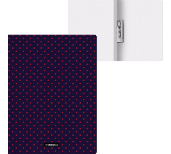 Папка ErichKrause Dots in Blue с боковым зажимом пластиковая, A4 (в пакете по 4 шт) 52769 1
