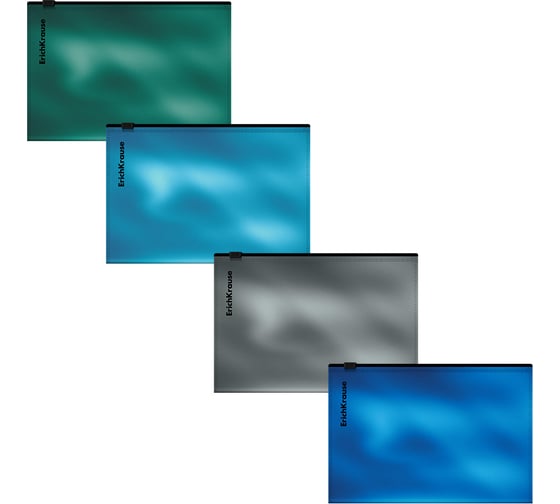 Zip-пакет пластиковый ErichKrause Glossy Ice Metallic, C6, непрозрачный, ассорти, 12 шт 53297